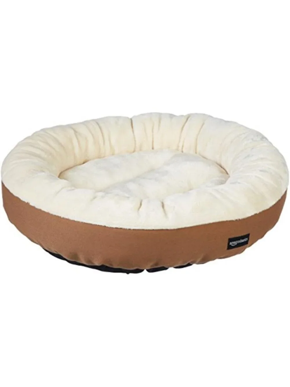Small Pet Bed Round Cat Dog Plush Flannel Washable Cozy Lightweight 20 Inch